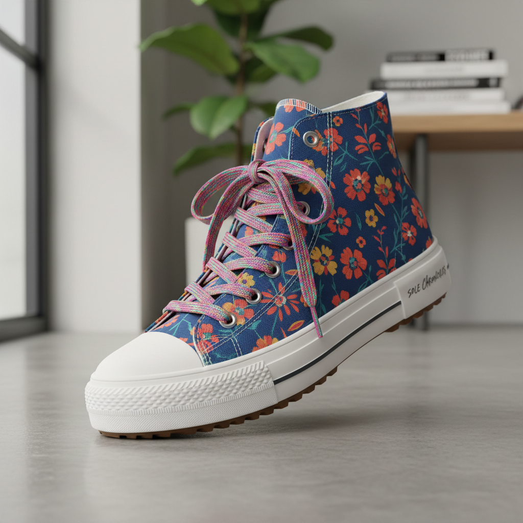 Women’s high top canvas shoes