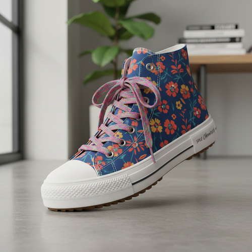 Women’s high top canvas shoes